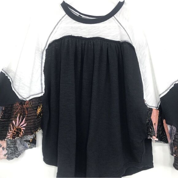 We The Free Free People Friday Fever Mixed Media Top - Picture 9 of 13